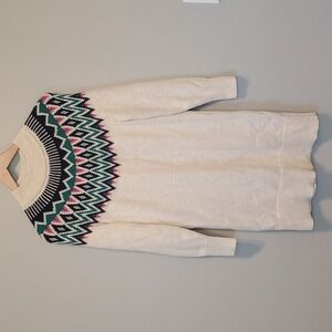 Old Navy Womens Y2K Aztec Hobo Knit Sweater mini dress tunic sz S